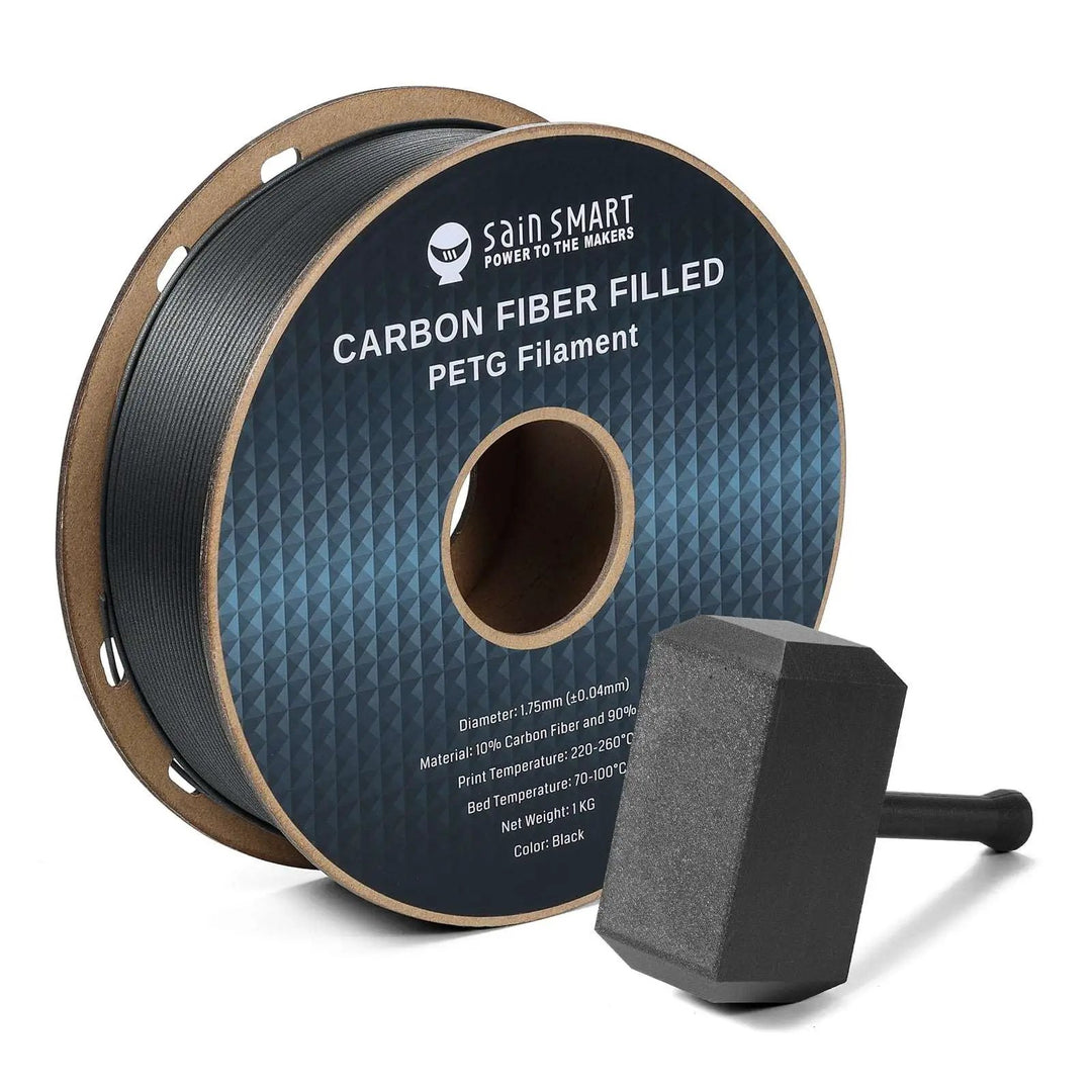 Black, Bronze Carbon Fiber PETG Filament, 1.75mm, Accuracy +/-0.04mm 1KG (2.2lbs) by SainSmart.com