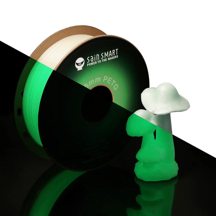 Glow-in-the-dark Green 1.75mm PRO-3 PETG Filament, 1kg by SainSmart.com