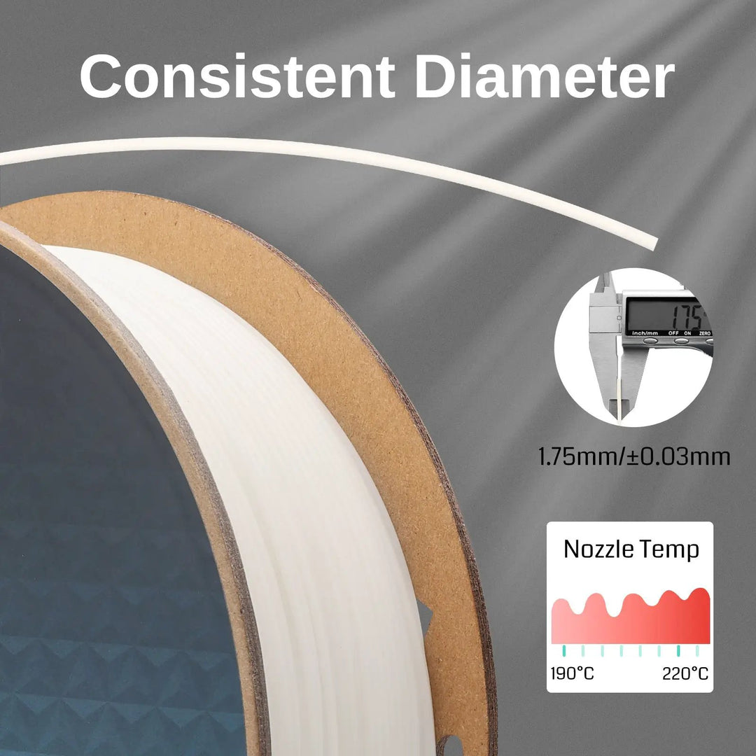 GT-3 High Speed PLA-Lite Filament 1.75mm, 1KG, ±0.03mm, Black/White by SainSmart.com