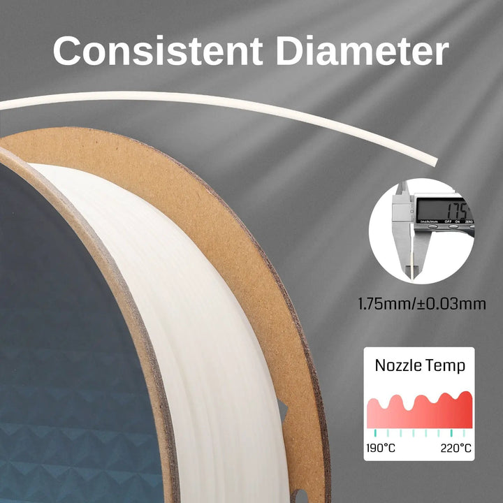 GT-3 High Speed PLA-Lite Filament 1.75mm, 1KG, ±0.03mm, Black/White by SainSmart.com