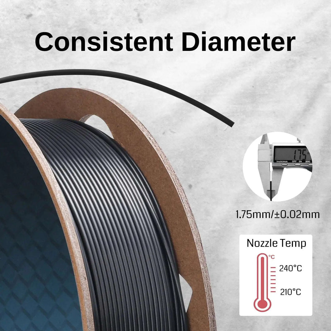 Black, White, Gray, Silver, 1.75mm ABS Filament 1.75mm, 500g x 4 Pack by SainSmart.com