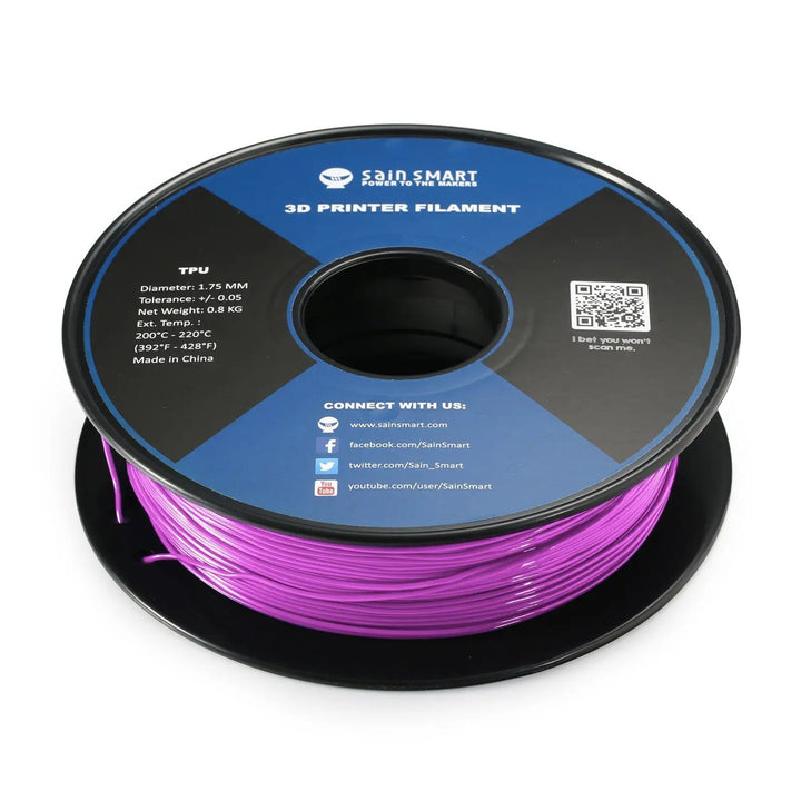 Neon Magenta, Cyberpunk Color TPU 1.75mm Filament 0.8kg/1.76lb by SainSmart.com