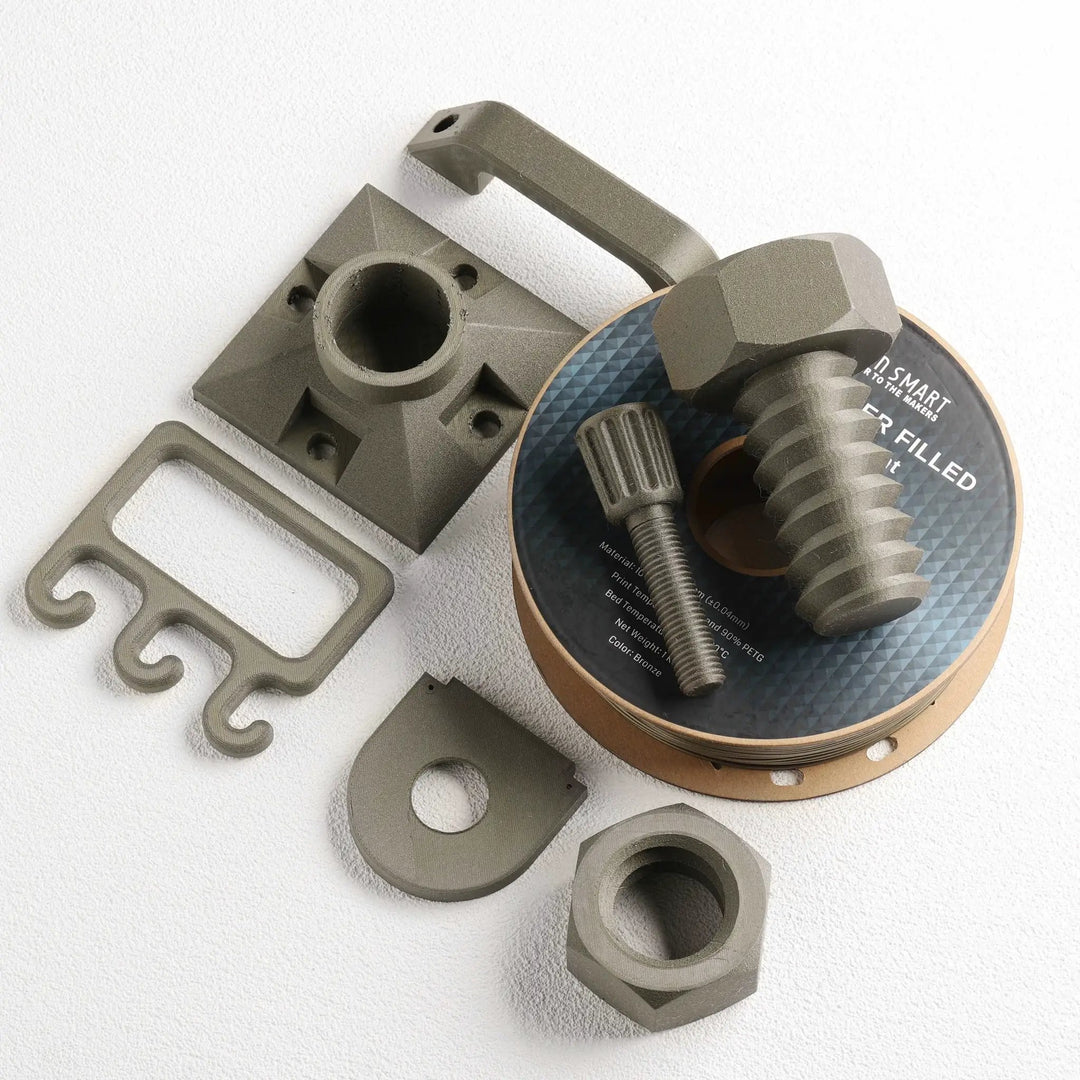 Black, Bronze Carbon Fiber PETG Filament, 1.75mm, Accuracy +/-0.04mm 1KG (2.2lbs) by SainSmart.com