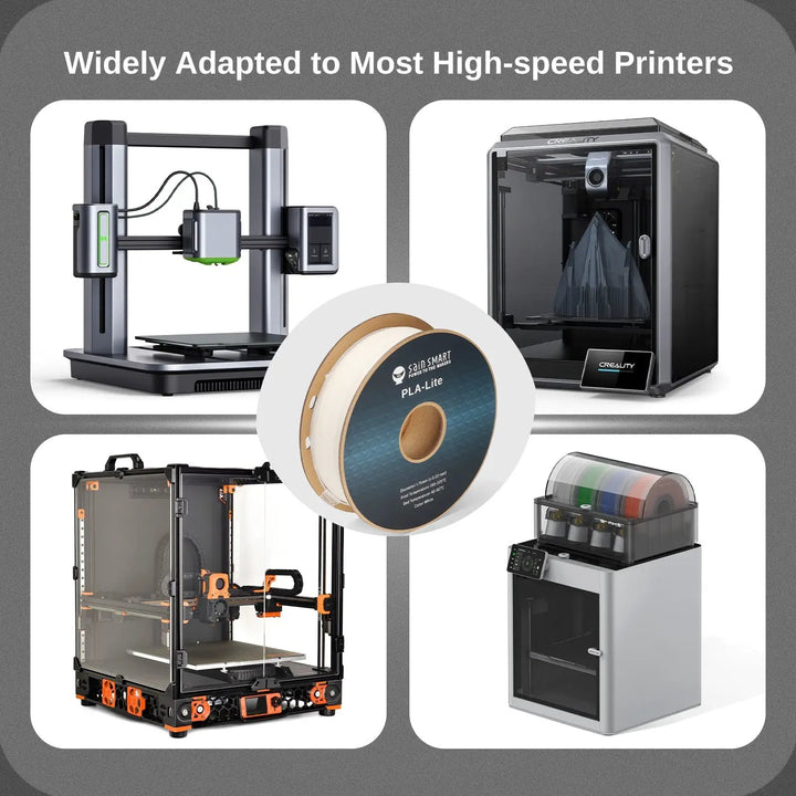GT-3 High Speed PLA-Lite Filament 1.75mm, 1KG, ±0.03mm, Black/White by SainSmart.com