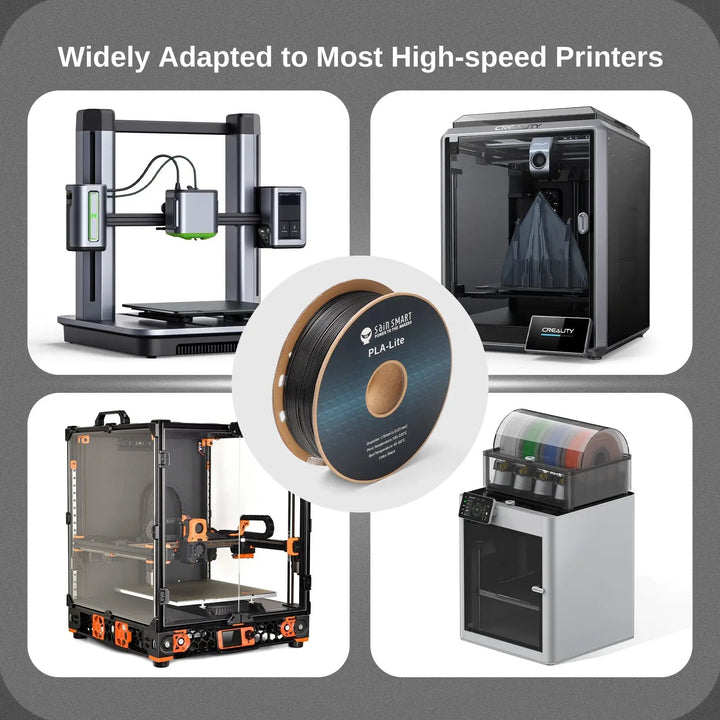 GT-3 High Speed PLA-Lite Filament 1.75mm, 1KG, ±0.03mm, Black/White by SainSmart.com