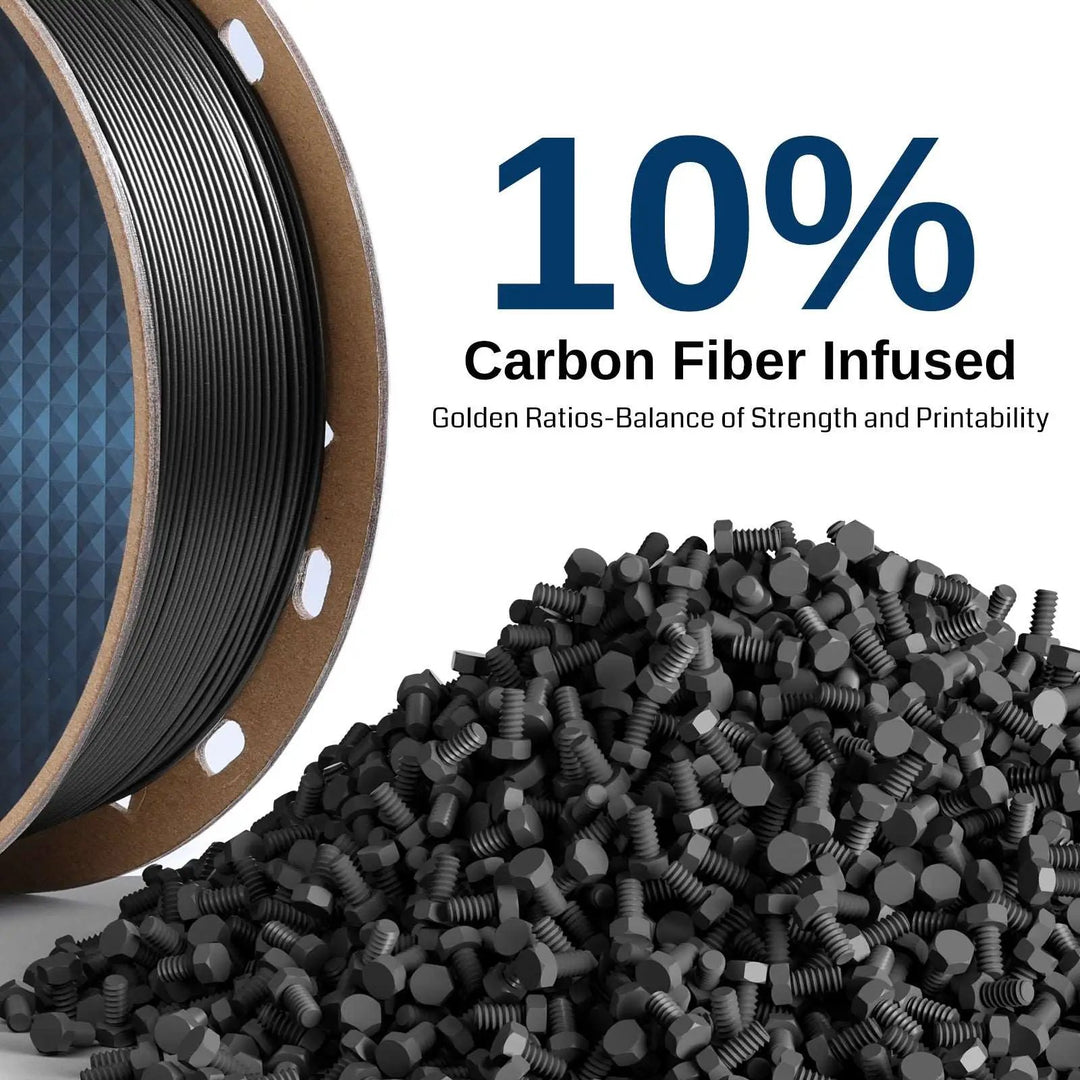 Carbon Fiber ASA Filament, 1.75mm Black, UV & Weather Resistant, Fit for Outdoor Functional Parts, 1kg, Accuracy +/- 0.04 mm by SainSmart.com