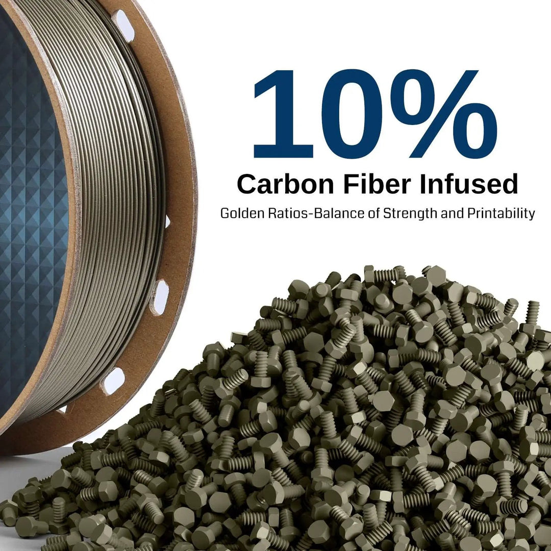 Black, Bronze Carbon Fiber PETG Filament, 1.75mm, Accuracy +/-0.04mm 1KG (2.2lbs) by SainSmart.com