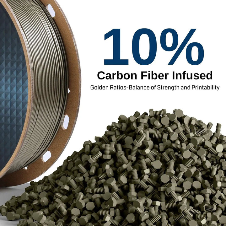Black, Bronze Carbon Fiber PETG Filament, 1.75mm, Accuracy +/-0.04mm 1KG (2.2lbs) by SainSmart.com
