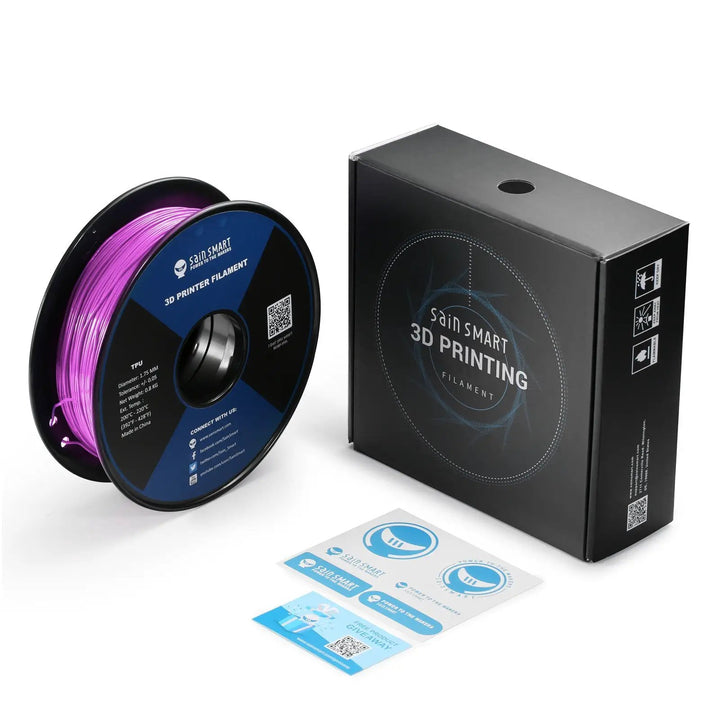 Neon Color TPU Filament Bundle Kit, Cyberpunk Color 1.75mm 0.8kg/1.76lb by SainSmart.com