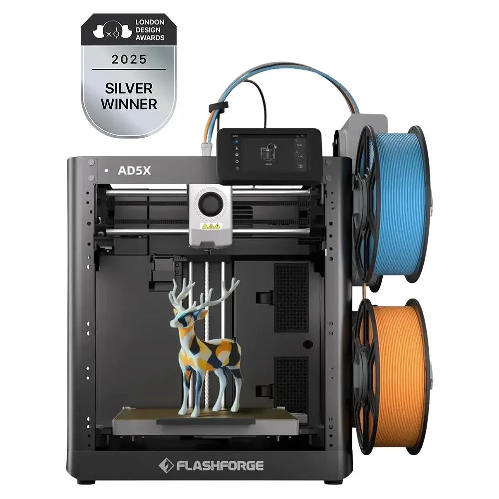 Flashforge AD5X 3D Printer, Multi-Color Printer for Beginners Home DIY, 1Count, 8.7 X 8.7 X 8.7" by Flashforge