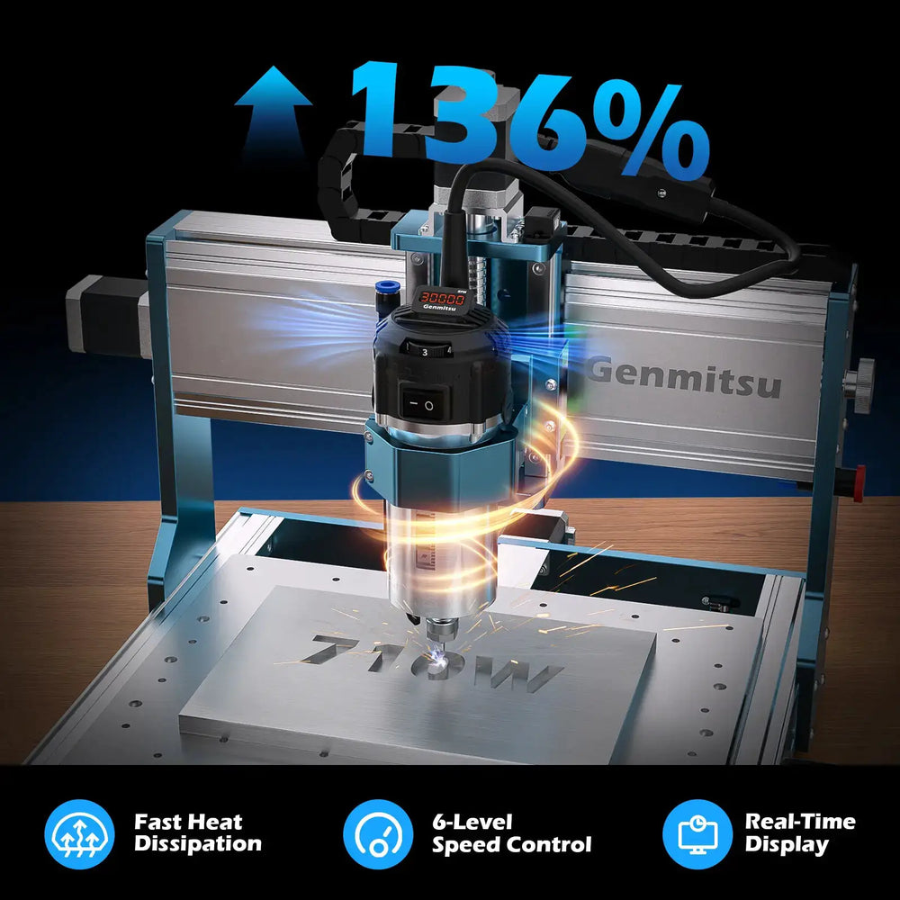 3030-PROVer Ultra Desktop CNC Router for High Precision Metalworking, with Linear Guide & Ball Screw Motion by SainSmart.com