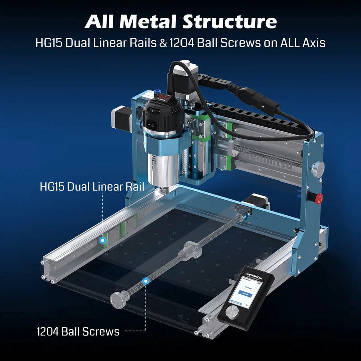 3030-PROVer Ultra Desktop CNC Router for High Precision Metalworking, with Linear Guide & Ball Screw Motion by SainSmart.com