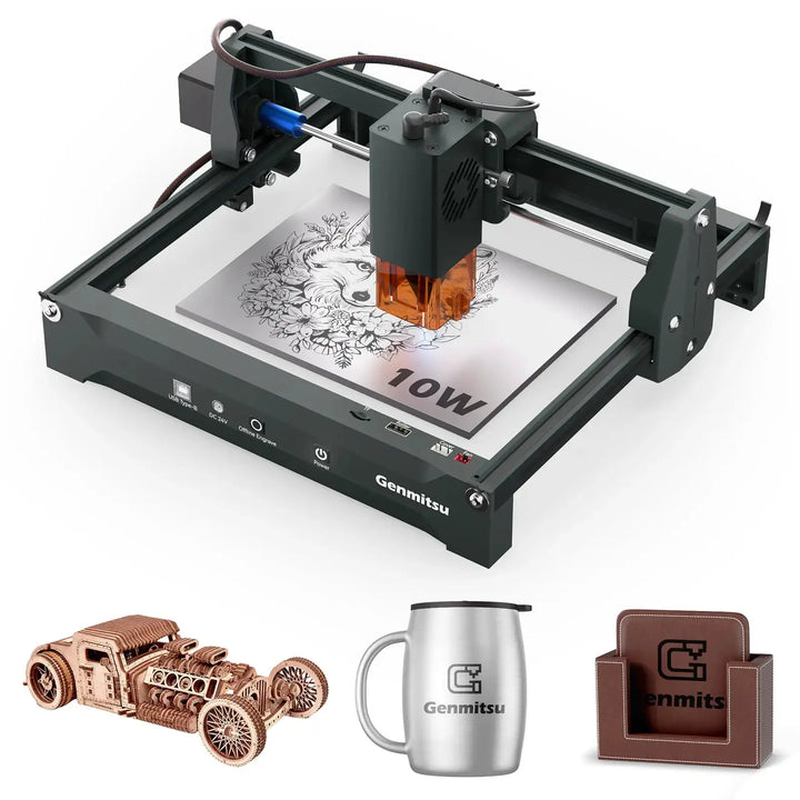 Kortek Laser Engraver Machine, 2.5W/5W/10W, ±0.01mm High Precision, IR Laser Compatible, Portable CNC Laser Cutter by SainSmart.com