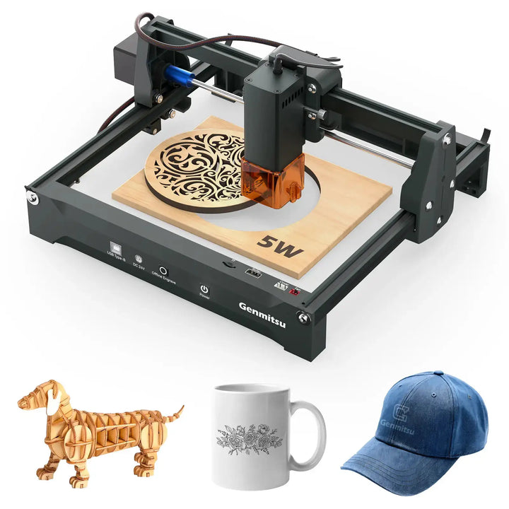 Kortek Laser Engraver Machine, 2.5W/5W/10W, ±0.01mm High Precision, IR Laser Compatible, Portable CNC Laser Cutter by SainSmart.com