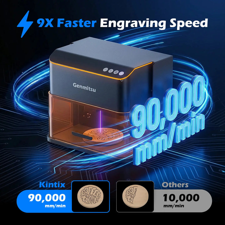 Kintix Hybrid Galvo Laser Engraver – Ultra-Fast Batch Production & Enclosed Safety by SainSmart.com