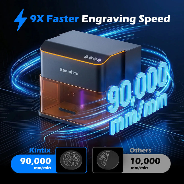 Kintix Hybrid Galvo Laser Engraver – Ultra-Fast Batch Production & Enclosed Safety by SainSmart.com