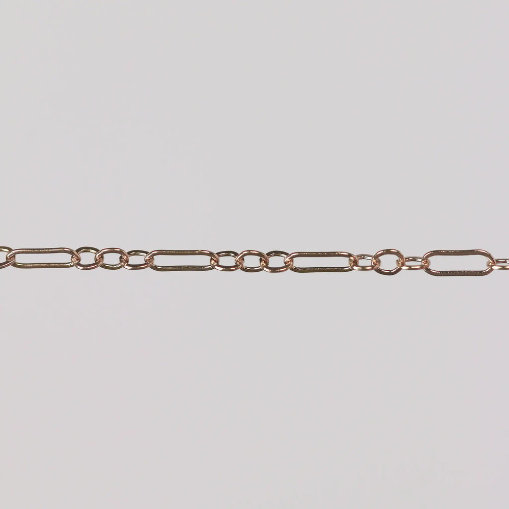 Marlee Permanent Jewelry Chain, Cable Paperclip Design, Long and Short Links, Available in Gold Options and Silver by Sunstone Welders