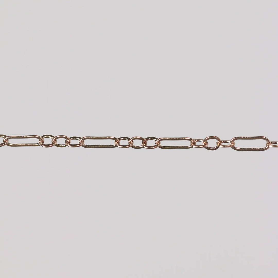 Marlee Permanent Jewelry Chain, Cable Paperclip Design, Long and Short Links, Available in Gold Options and Silver by Sunstone Welders