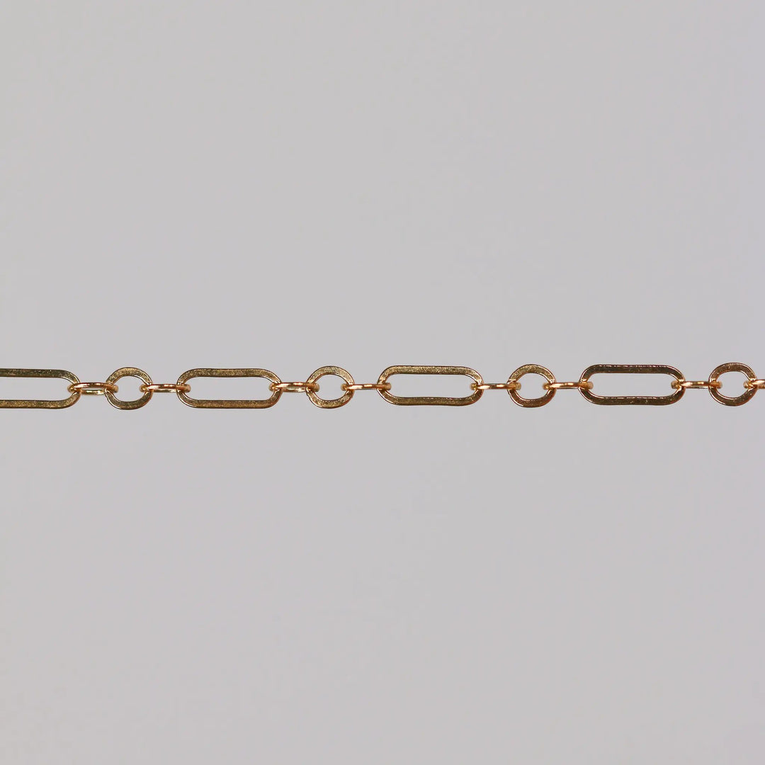 Marlee Permanent Jewelry Chain, Cable Paperclip Design, Long and Short Links, Available in Gold Options and Silver by Sunstone Welders
