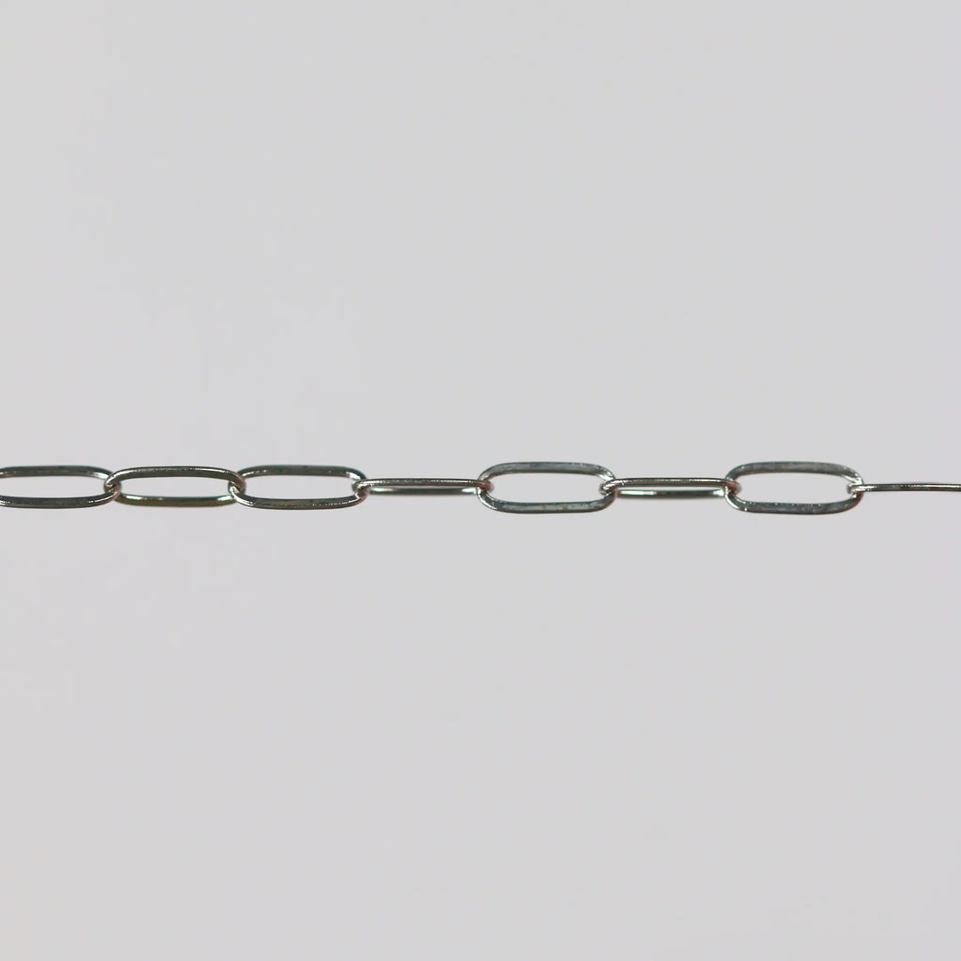 Chloe Permanent Jewelry Chain, Oval Cable Design, Flat Oval Links, Available in Gold Options and Silver by Sunstone Welders