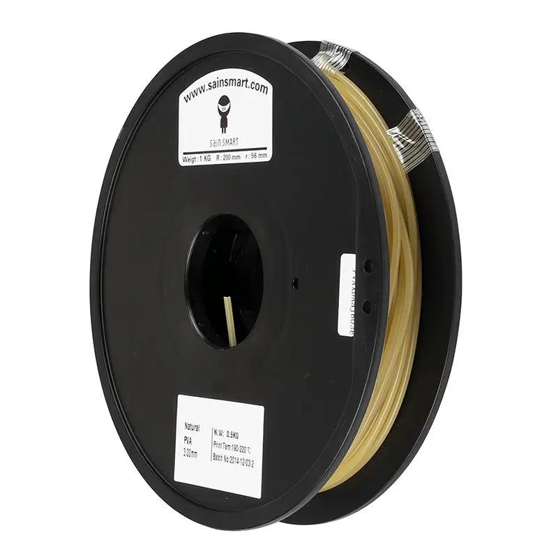 Natural, Water Soluble PVA 1.75mm Filament 0.5kg/1.1lb by SainSmart.com