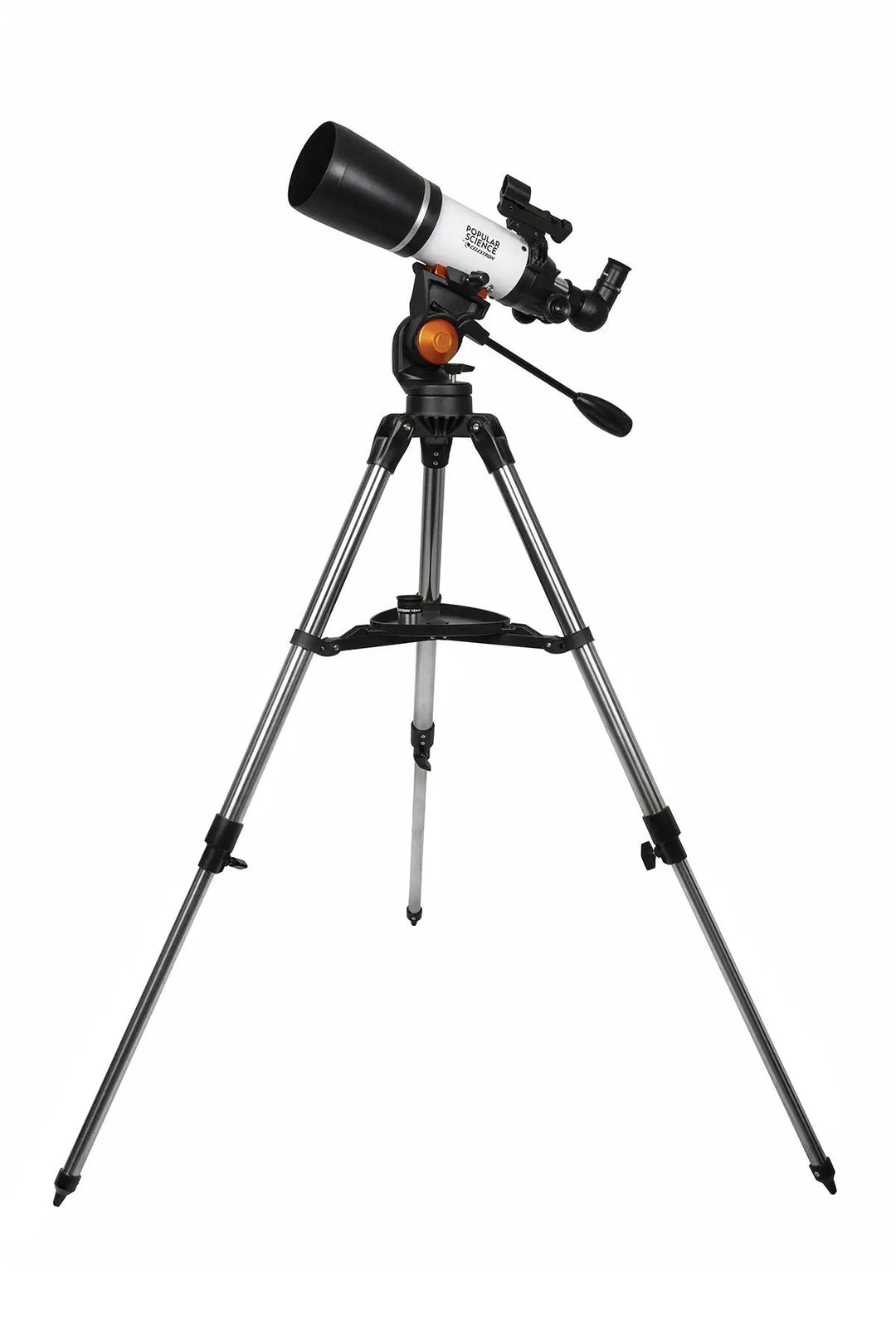 Popular Science by Celestron AstroMaster 80AZS Telescope with Smartphone Adapter and Bluetooth Remote by Celestron
