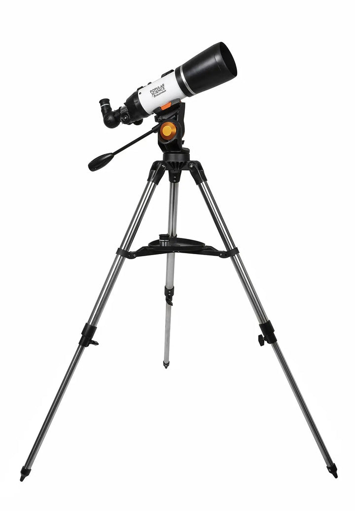Popular Science by Celestron AstroMaster 80AZS Telescope with Smartphone Adapter and Bluetooth Remote by Celestron
