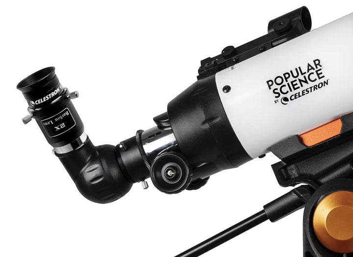 Popular Science by Celestron AstroMaster 80AZS Telescope with Smartphone Adapter and Bluetooth Remote by Celestron