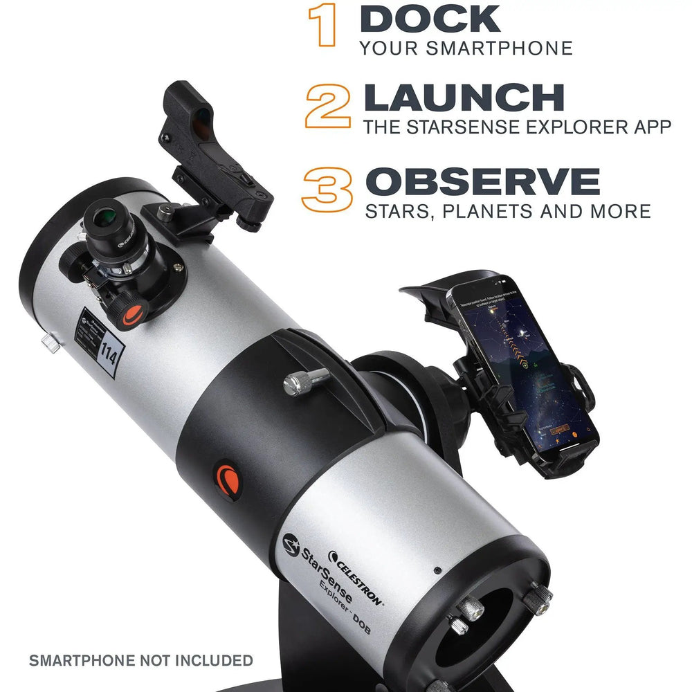 StarSense Explorer 114mm Smartphone App-Enabled Tabletop Dobsonian Telescope by Celestron