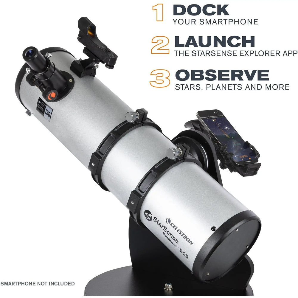 StarSense Explorer 130mm Smartphone App-Enabled Tabletop Dobsonian Telescope by Celestron