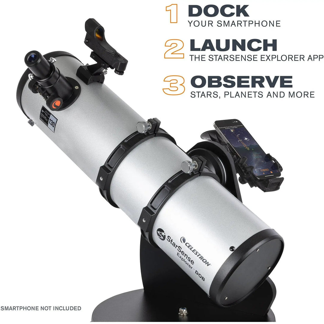 StarSense Explorer 130mm Smartphone App-Enabled Tabletop Dobsonian Telescope by Celestron