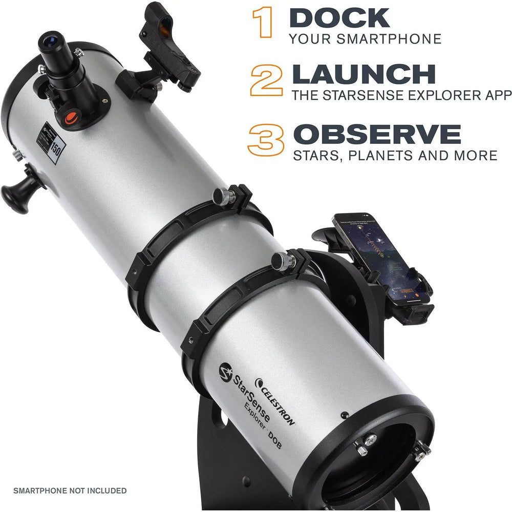 StarSense Explorer 150mm Smartphone App-Enabled Tabletop Dobsonian Telescope by Celestron