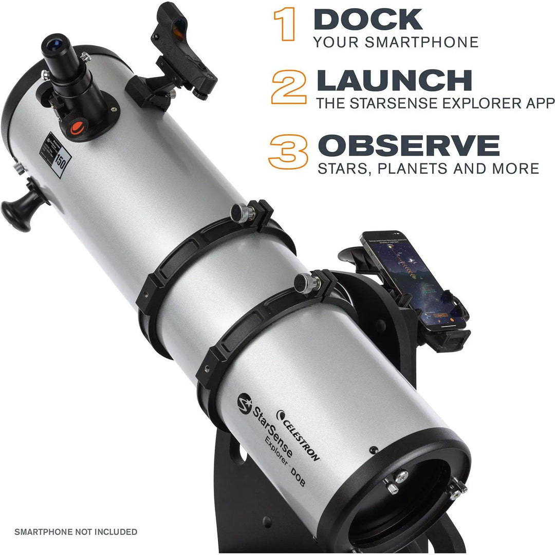 StarSense Explorer 150mm Smartphone App-Enabled Tabletop Dobsonian Telescope by Celestron