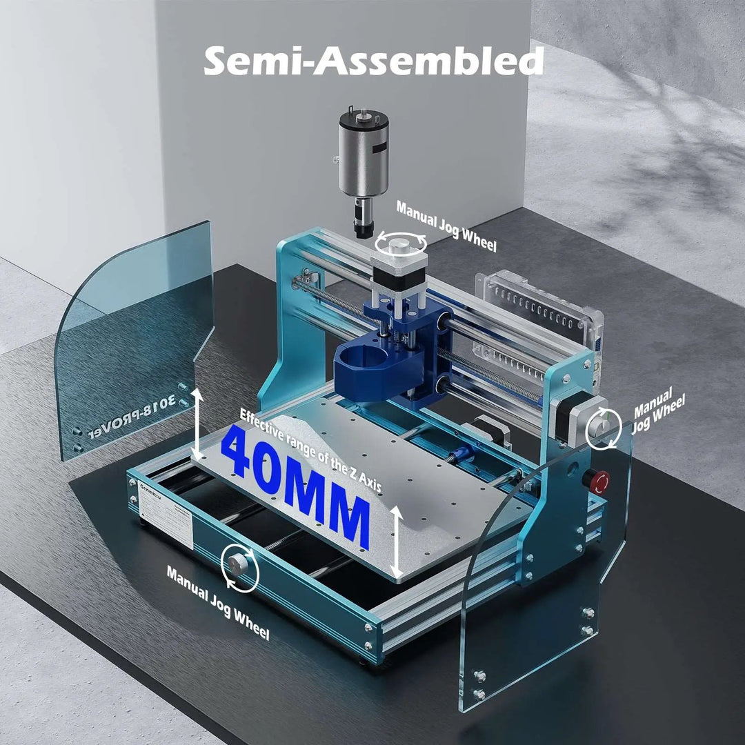 3018-PROVer V2 Desktop CNC Router Kit, Semi Assembled For Entry Level User by SainSmart.com