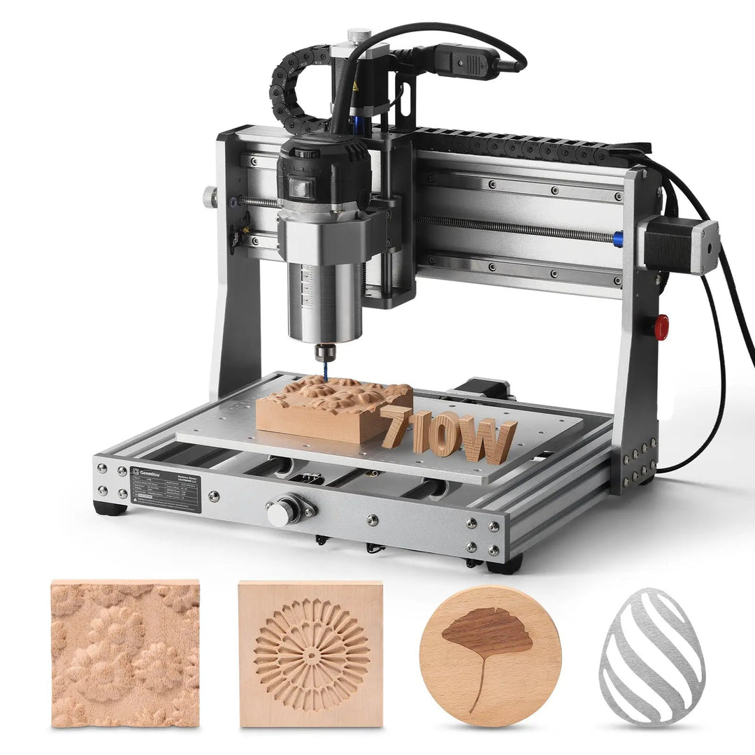3020-PRO Ultra Desktop CNC Router, 710W Spindle for Metal Carving and Cutting by SainSmart.com