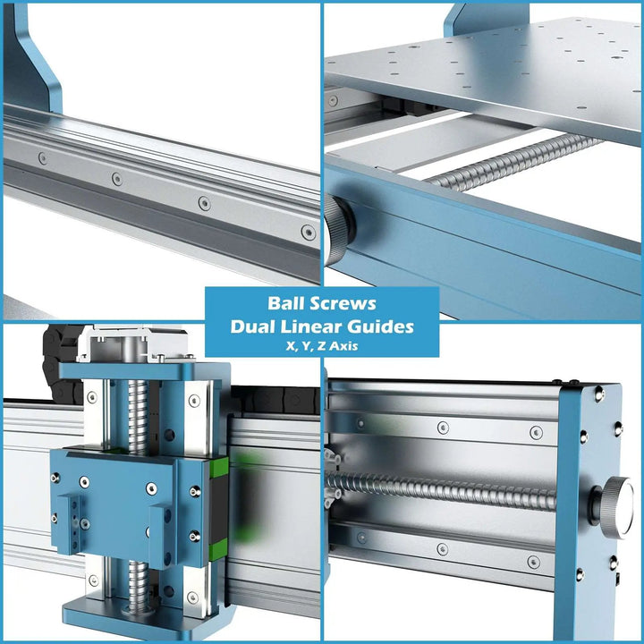 3030-PROVer Ultra Desktop CNC Router for High Precision Metalworking, with Linear Guide & Ball Screw Motion by SainSmart.com