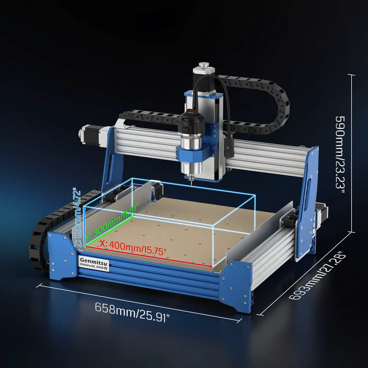 PROVerXL 4030S Desktop CNC Router Machine with Vectric Software, 32 Bit MCU, 710W Spindle by SainSmart.com