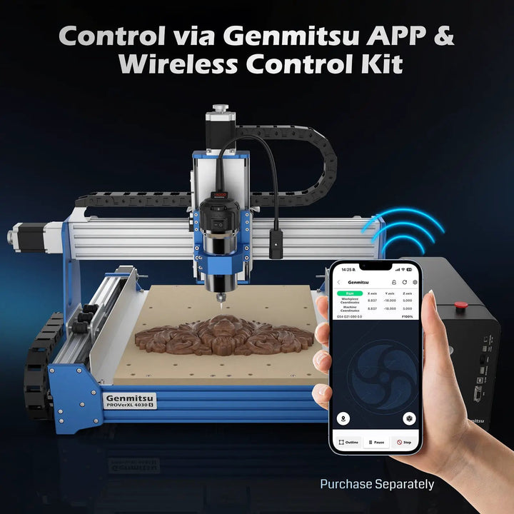 PROVerXL 4030S Desktop CNC Router Machine with Vectric Software, 32 Bit MCU, 710W Spindle by SainSmart.com