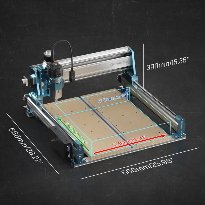 4040-PRO MAX CNC Router Machine with Vectric V-Carve, 710W Trimmer & Linear Rail Driven, Enhanced XZ Axis by SainSmart.com