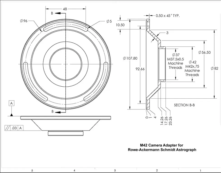 11" Rowe-Ackermann Schmidt Astrograph (RASA 11) V2 Optical Tube Assembly (CGE Dovetail) by Celestron