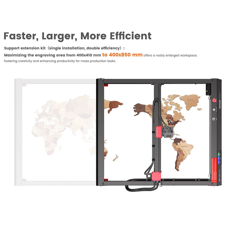 Algolaser Alphas MK2 20W Laser Engraver Diode Laser 20000mm/min Smart Touchscreen 32GB Storage Multi-Software Support