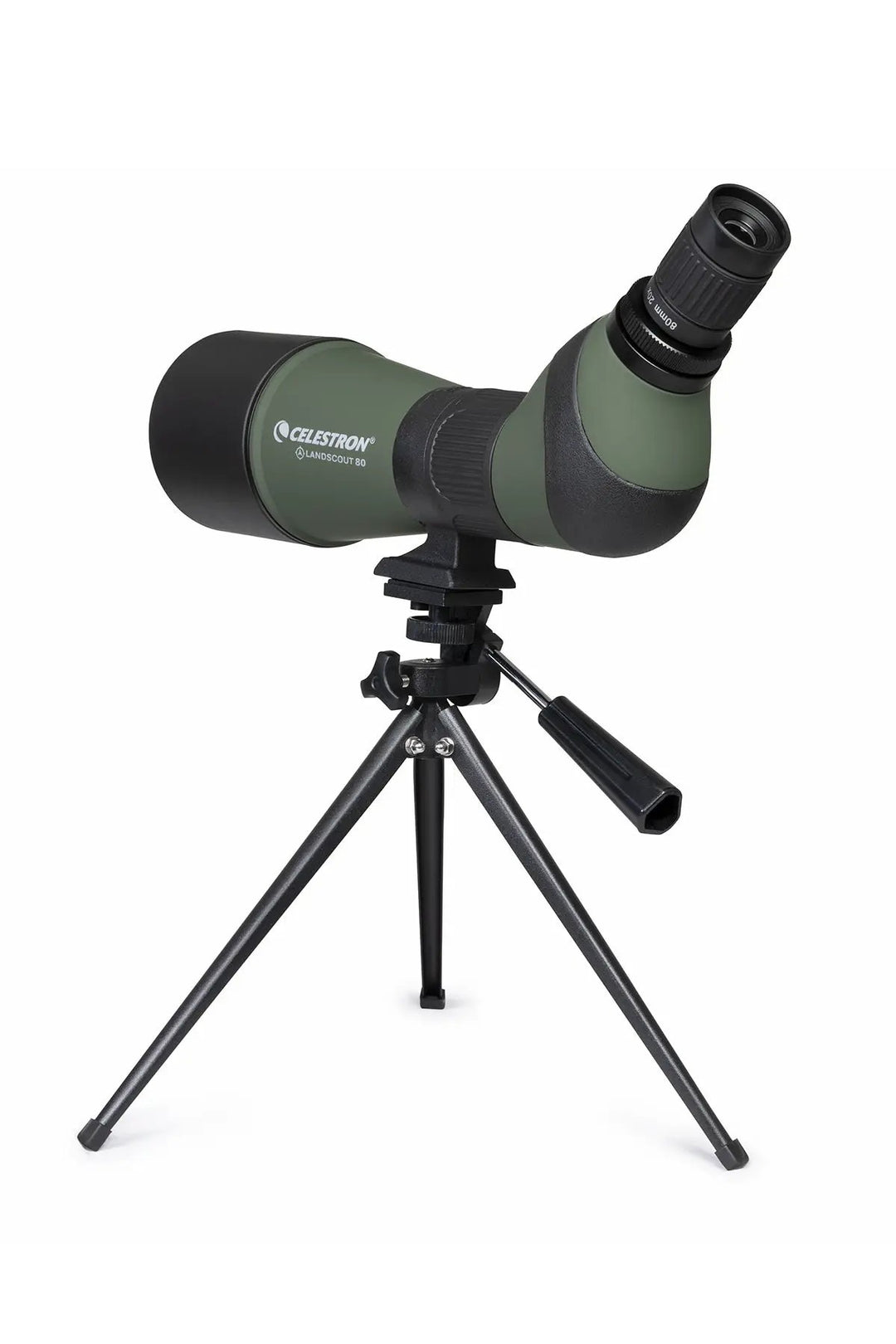 LandScout 20-60x80mm Angled Zoom Spotting Scope with Table-top Tripod and Smartphone Adapter by Celestron