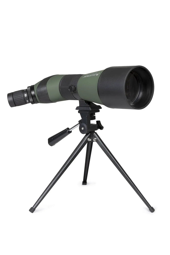 LandScout 20-60x80mm Angled Zoom Spotting Scope with Table-top Tripod and Smartphone Adapter by Celestron