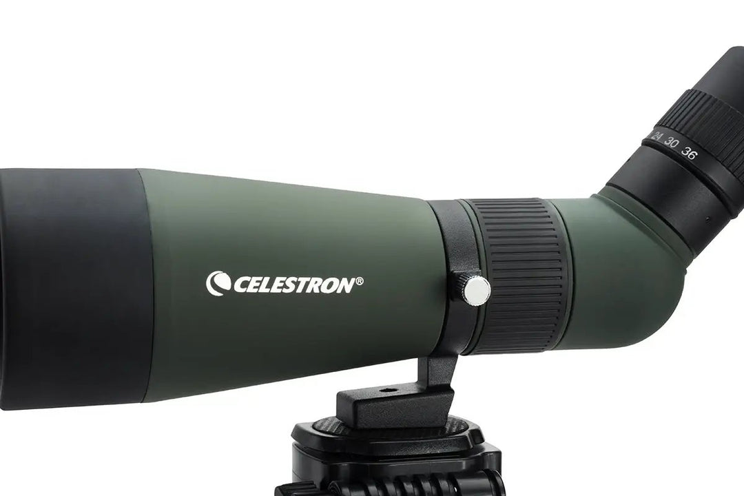 LandScout 12-36x60mm Angled Zoom Spotting Scope with Table-top Tripod and Smartphone Adapter by Celestron