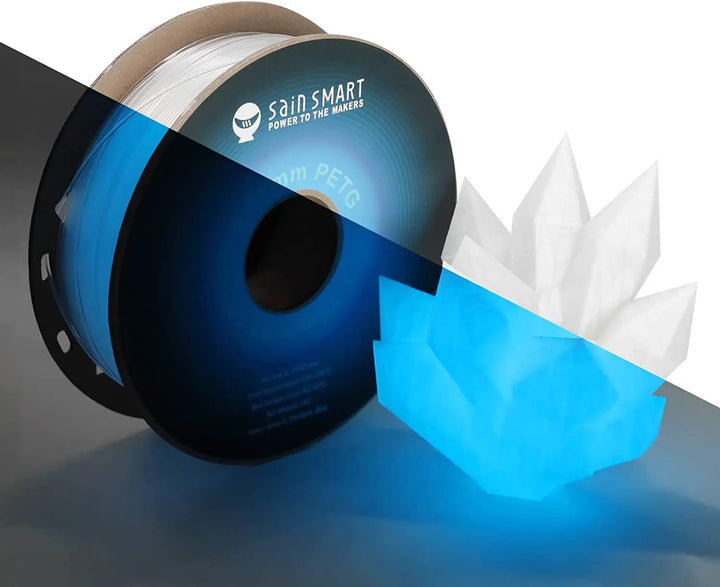 Glow-in-the-dark Blue 1.75mm PRO-3 PETG Filament, 1kg by SainSmart.com