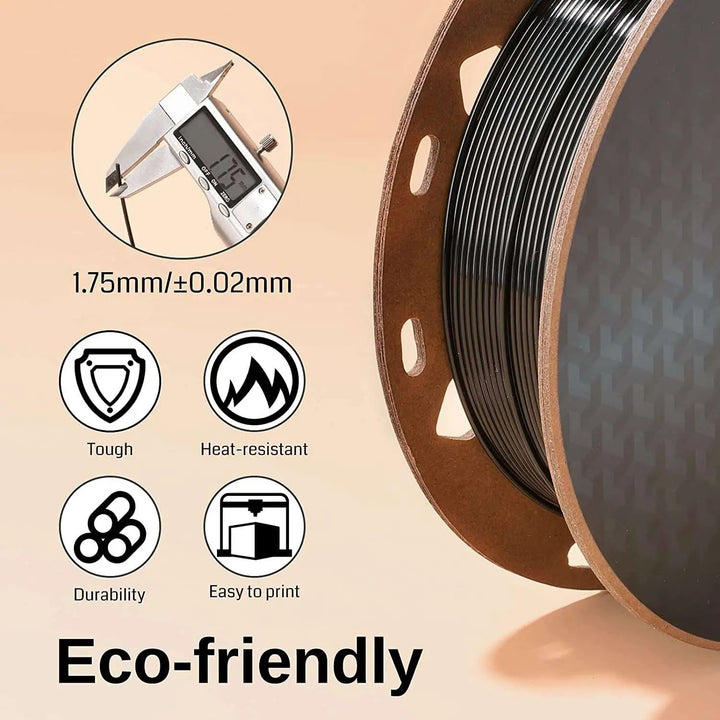 Black, White, Brown, Silver 1.75mm PRO-3 PETG Filament, 500g x 4pack by SainSmart.com