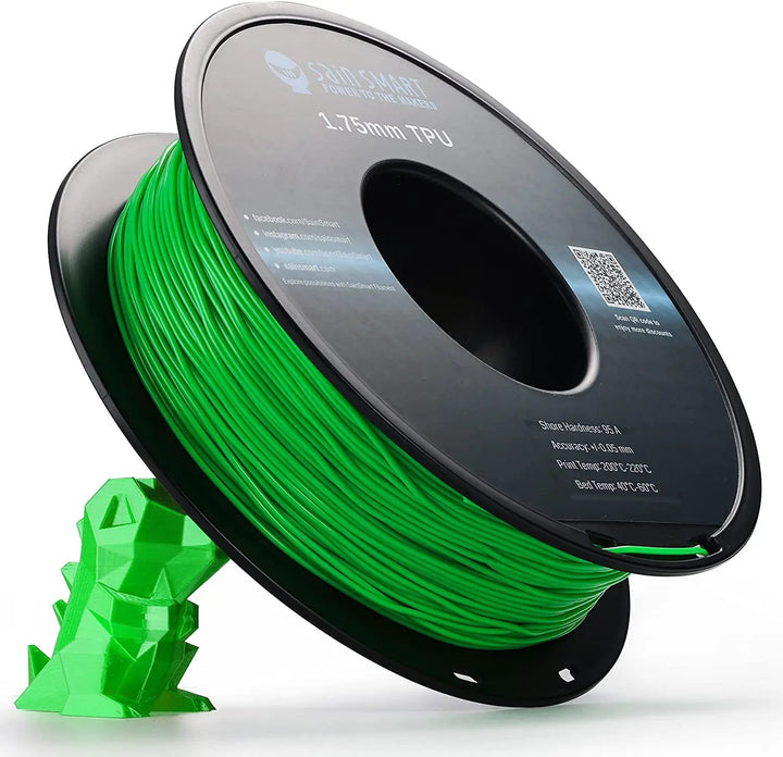 Neon Green, Cyberpunk Color TPU Filament 1.75mm 0.8kg/1.76lb by SainSmart.com