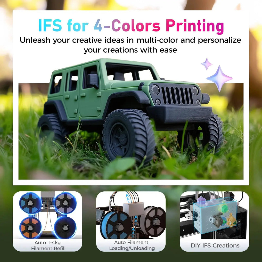 Flashforge AD5X 3D Printer, Multi-Color Printer for Beginners Home DIY, 1Count, 8.7 X 8.7 X 8.7" by Flashforge