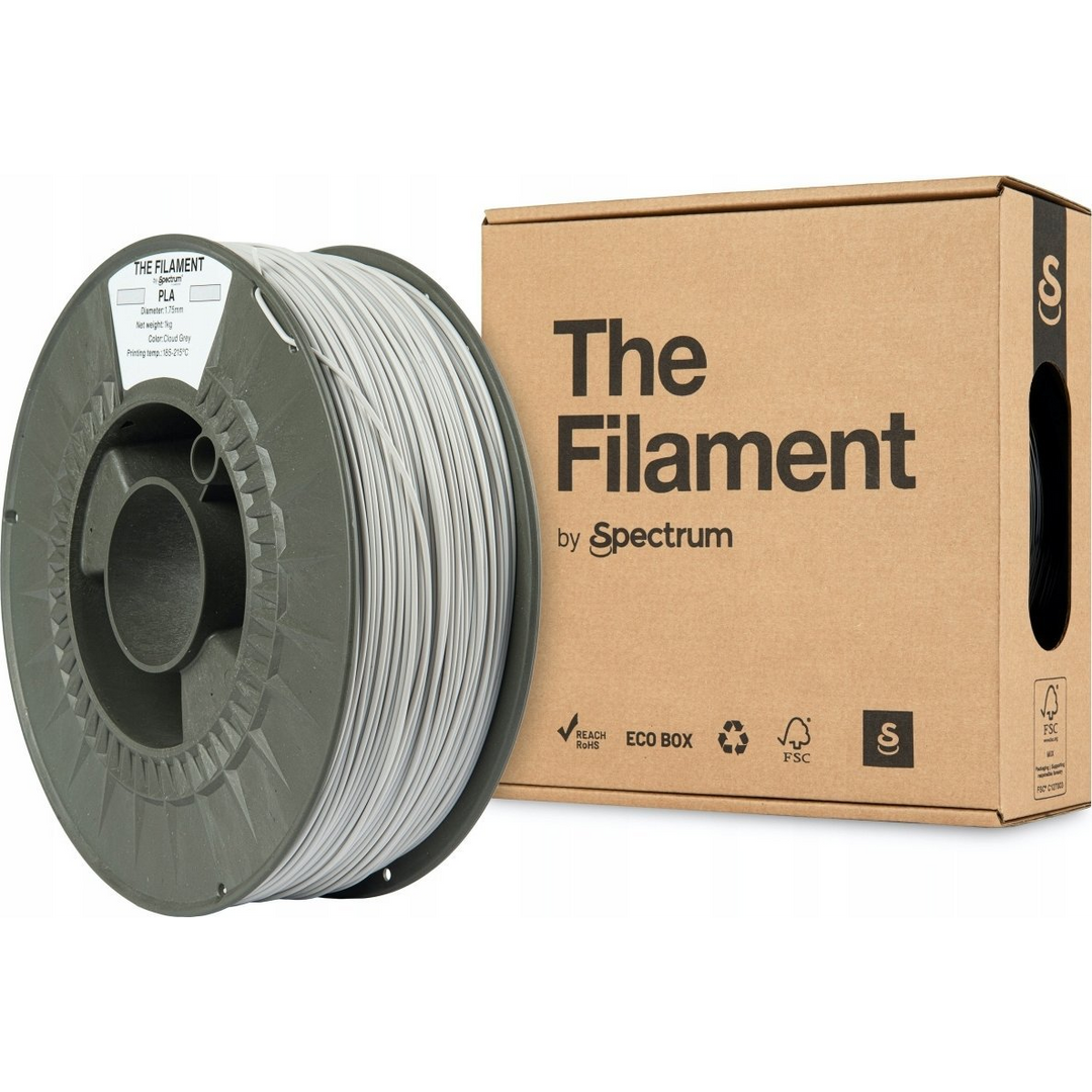 The Filament 3D filament, PLA, 1,75mm, 1000g, TF-24003, cloud grey by Spectrum