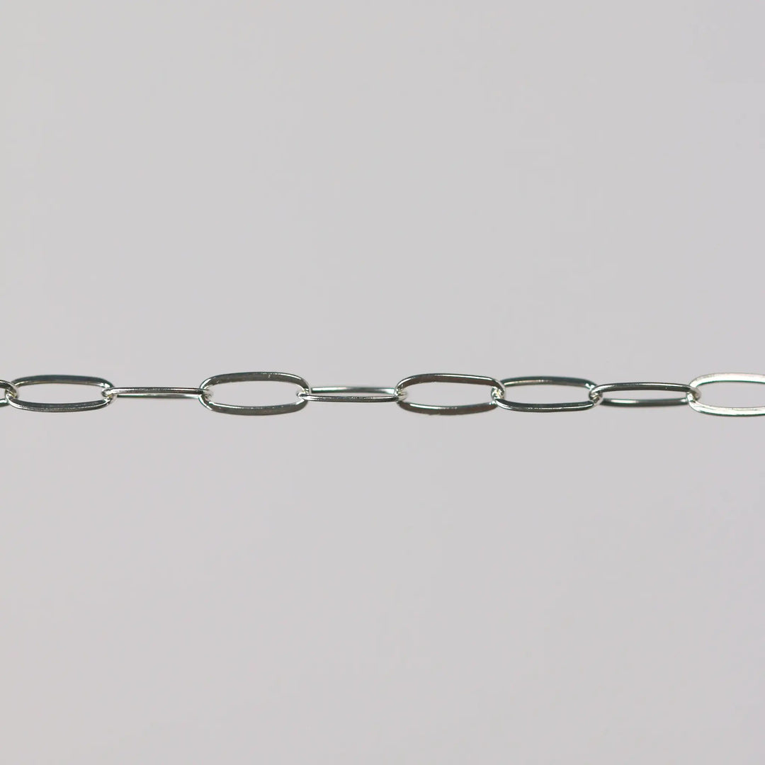 Chloe Permanent Jewelry Chain, Oval Cable Design, Flat Oval Links, Available in Gold Options and Silver by Sunstone Welders